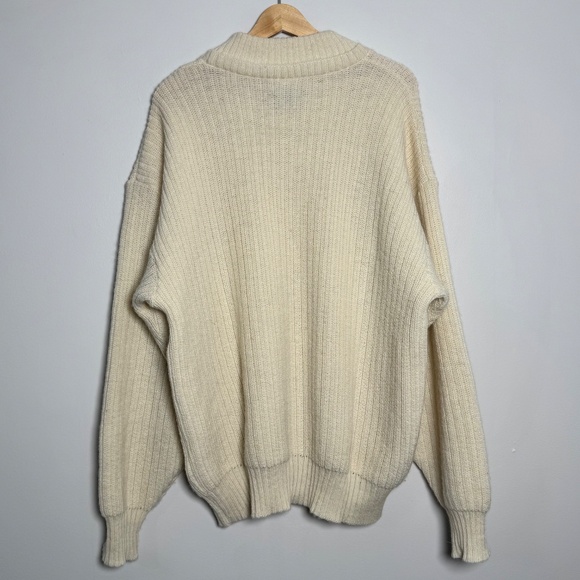 Vintage Hilda Ltd. Icelandic Wool Ecru Sweater Sz XL - Picture 3 of 3